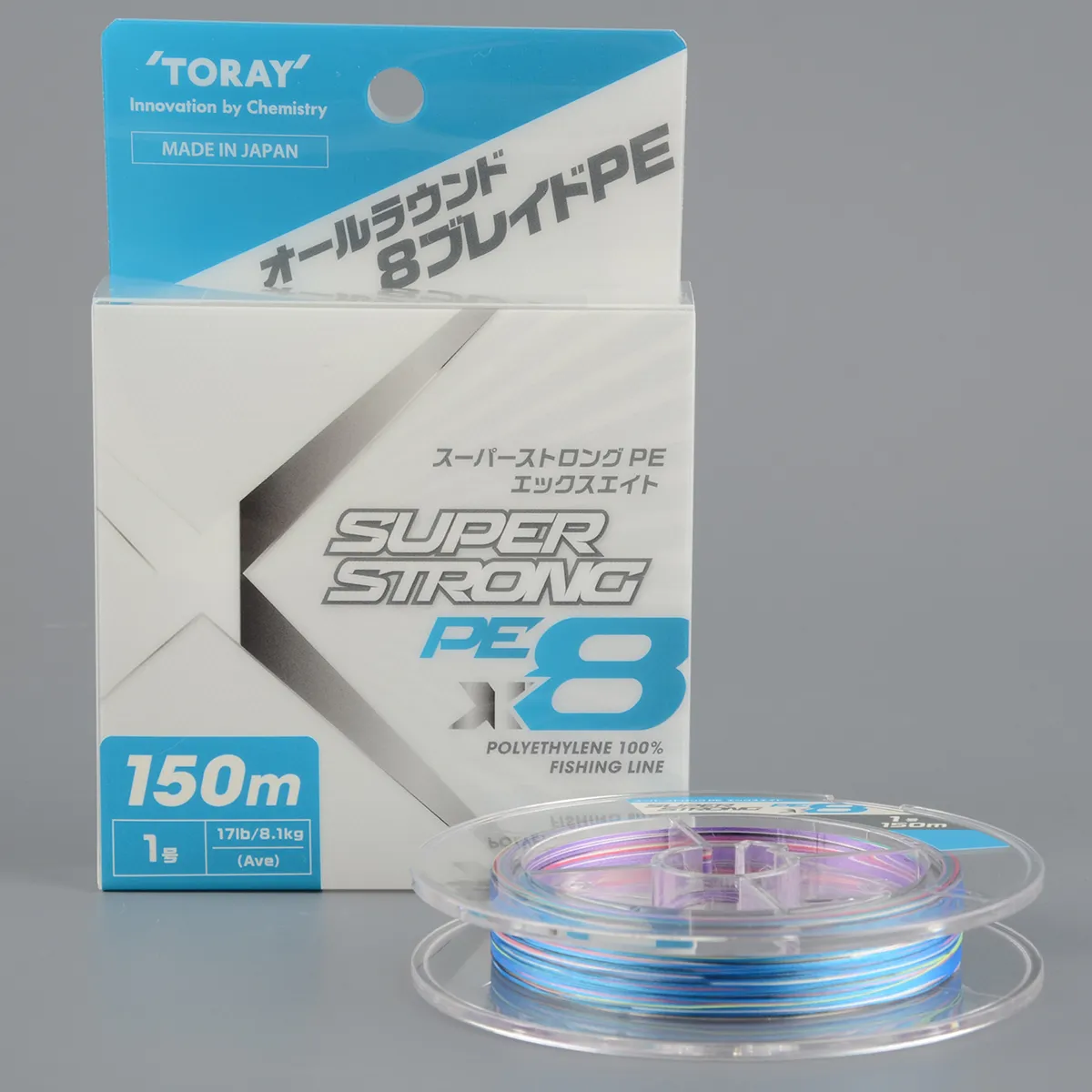 Шнур плетеный Toray Super Strong PE x8 150м 0,165мм, 8,1кг #1.0G 8.1кг