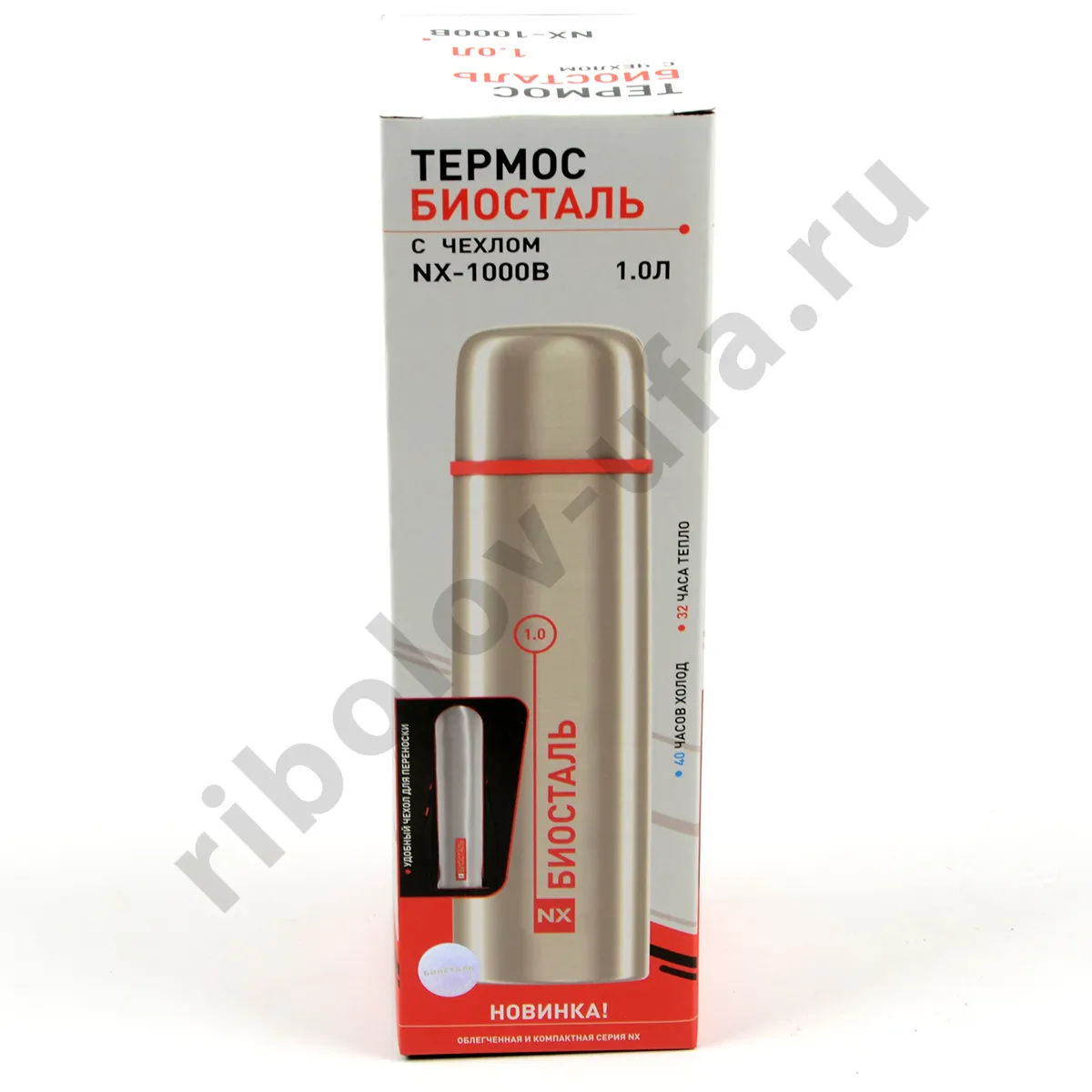 Термос Biostal узк. горло с чехлом 1.0л (NX-1000B)