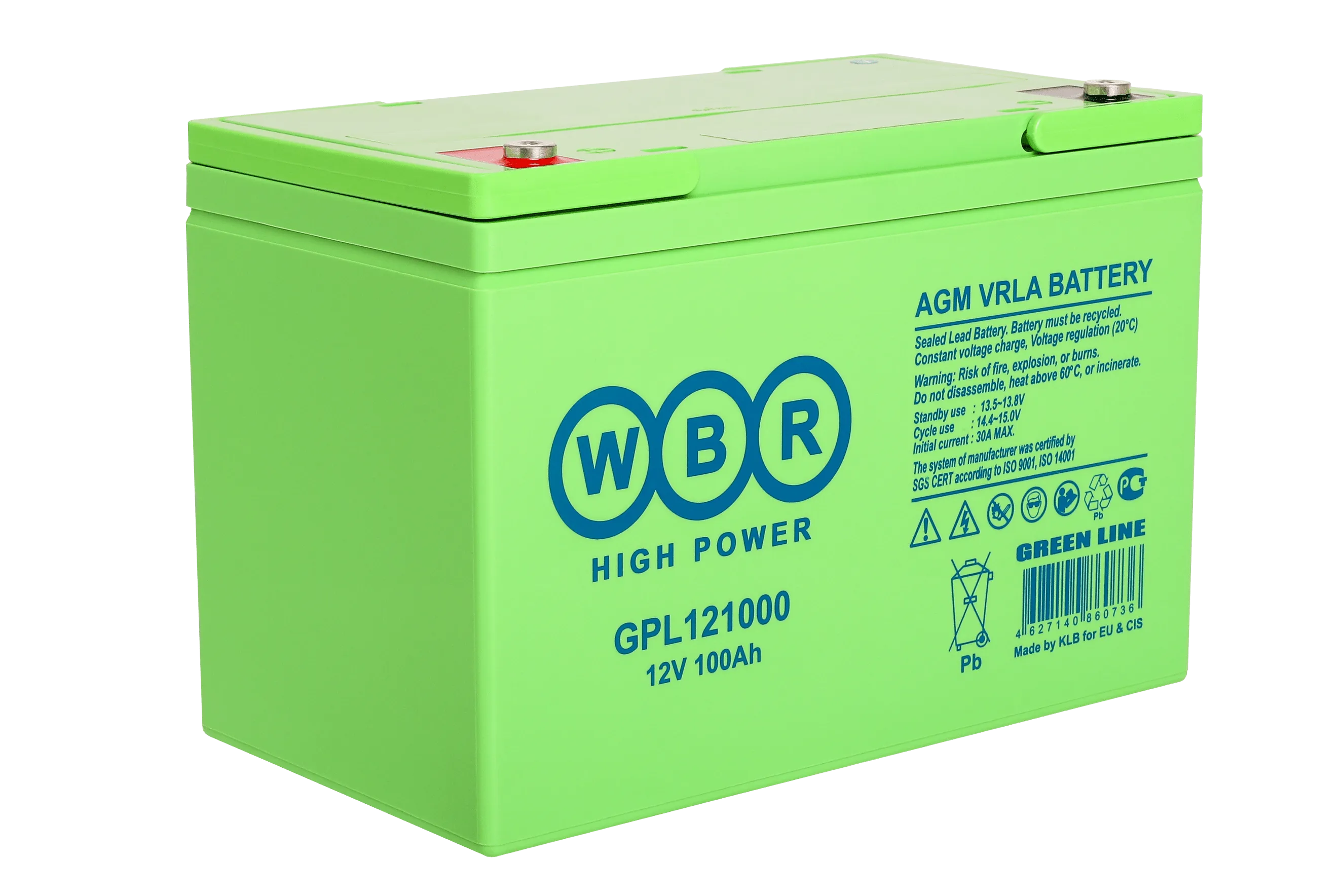 Аккумулятор WBR GPL 121000A 