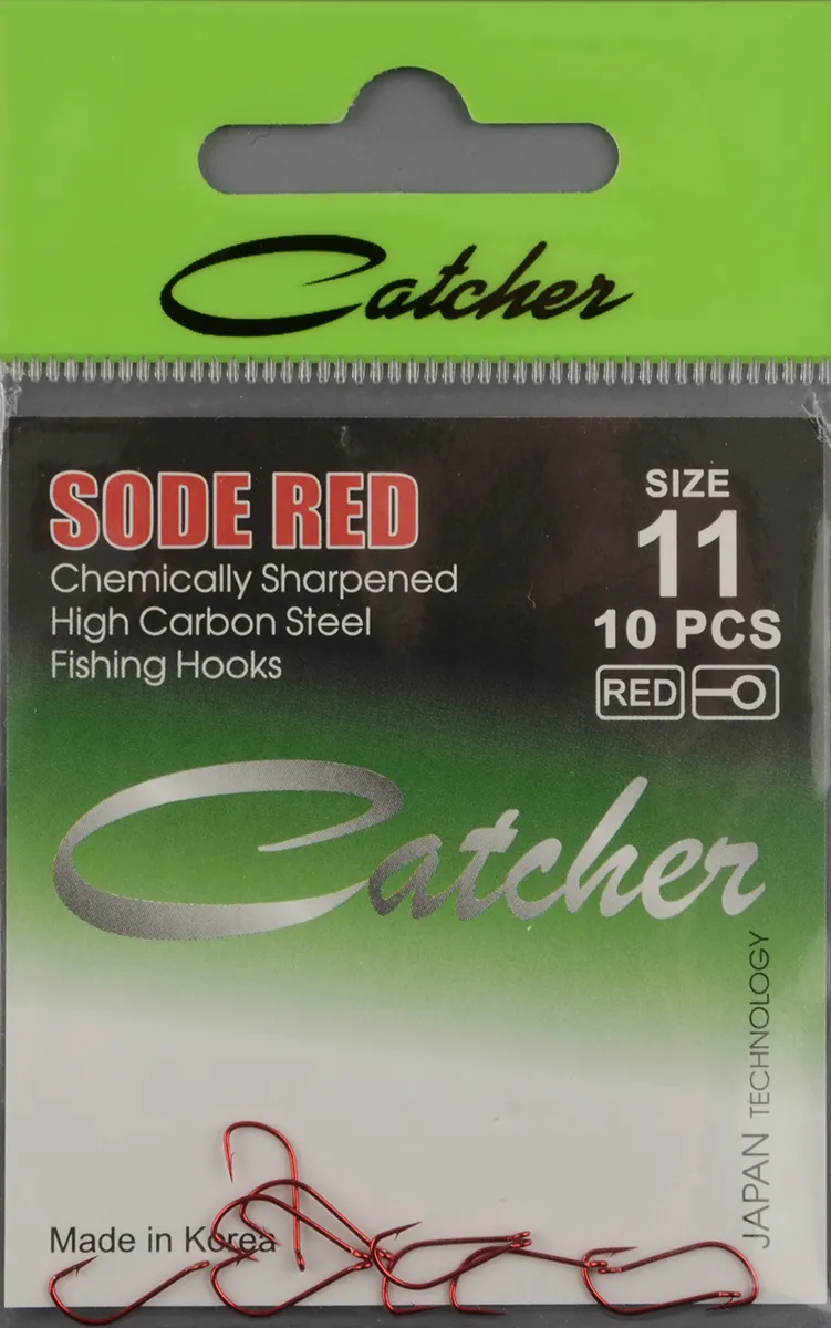 Одинарные крючки Catcher Sode Red № 11