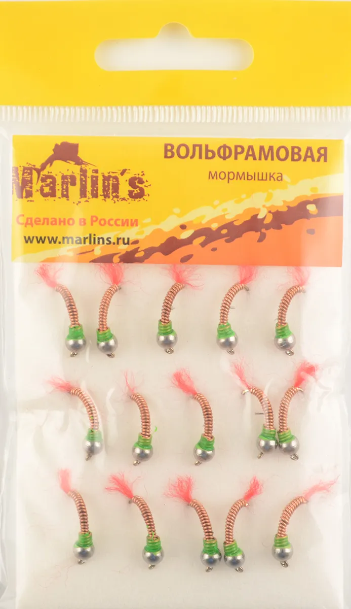 Мормышка вольфрам. Marlins Лесотка 4,0мм 0,65гр. кр.12 цв. Ni