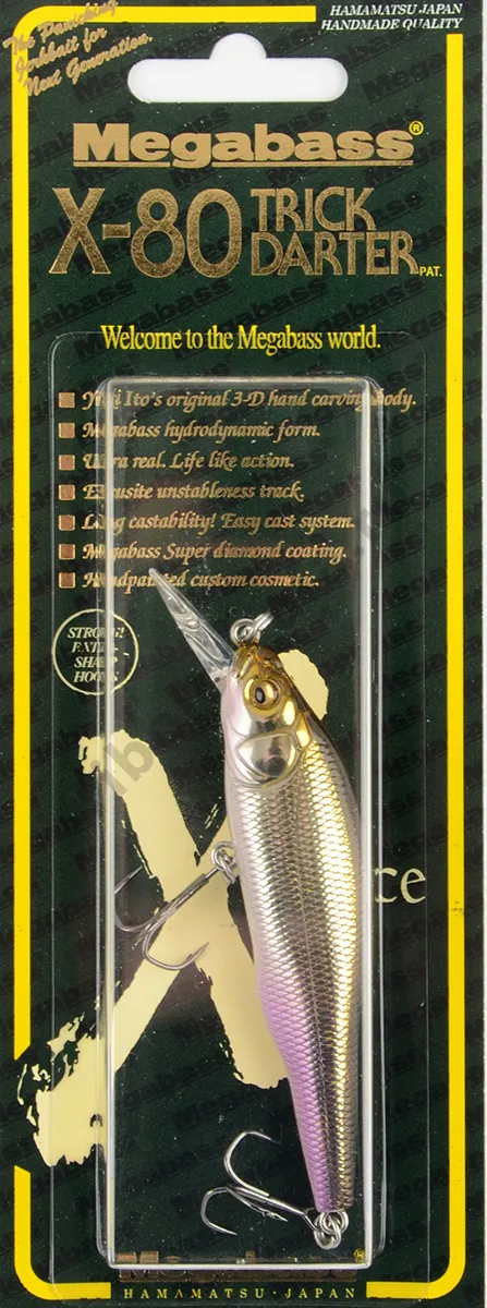 Воблер Megabass X-80 Trick Darter 10.5гр, 1.5м (m wakasagi)