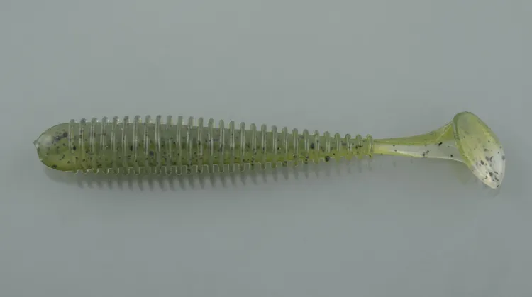 Силиконовая приманка Allvega Skinny Tail 7,5см  2,5гр. (7 шт) цвет green pumpkin