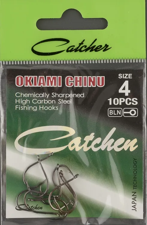 Одинарные крючки Catcher Okiami Chinu № 4