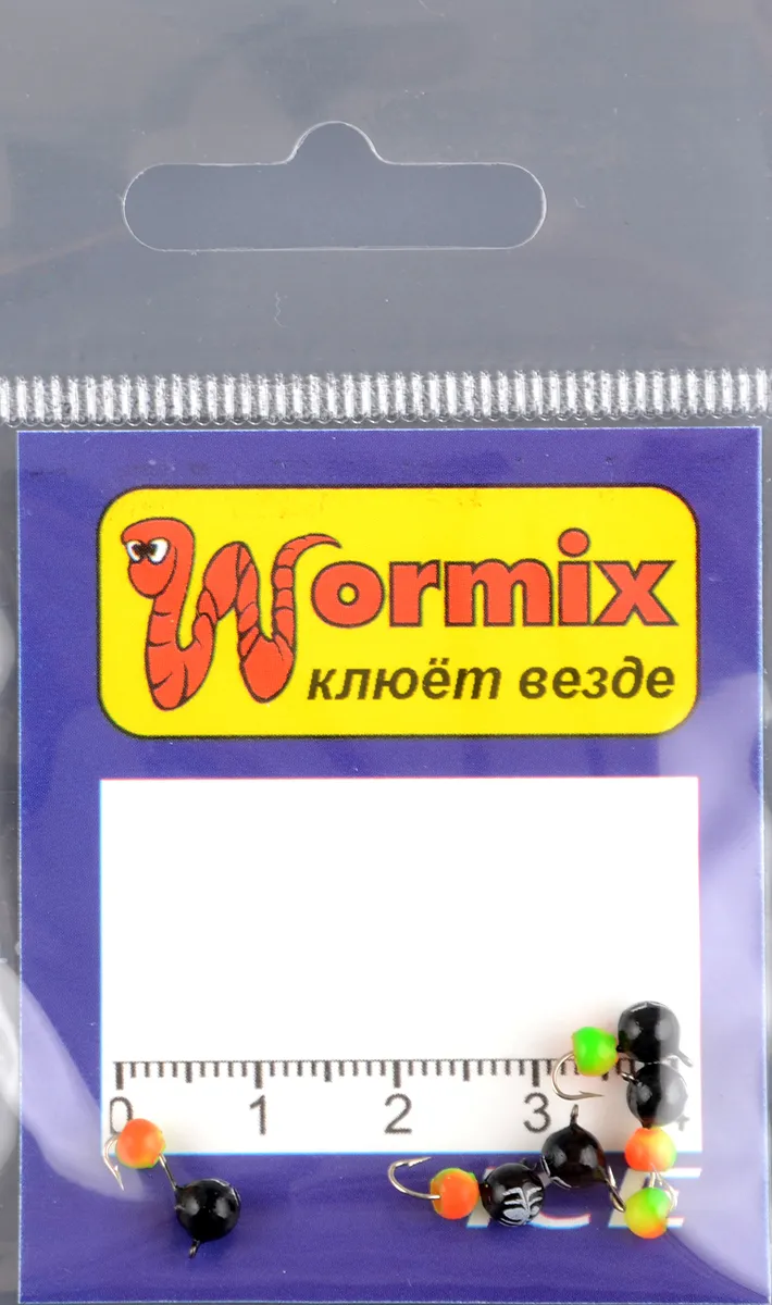 Мормышка Wormix материал WCP 52 Дробь черный d.4мм 0,52гр 