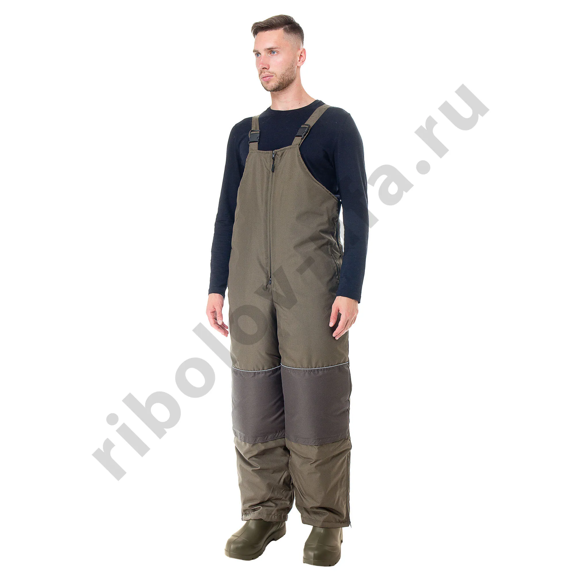Костюм зимний Huntsman Полюс цв. Хаки ткань Cell со снегозащ. гетрами р. 44-46 рост 182-188 (РР)