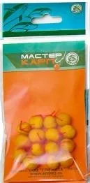 Бойлики Три кита Мастер Карп d.10 мм кукуруза (уп/12 шт)