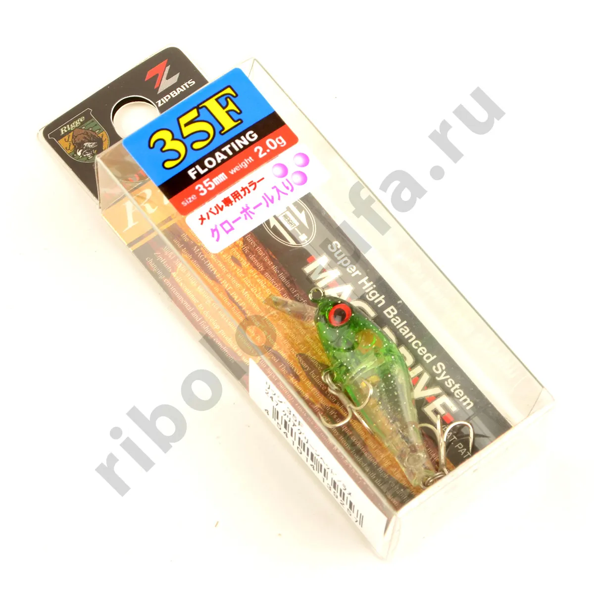 Воблер Zipbaits Rigge 35F, 35 мм, 2.0 гр., плав., загл. 0.3-0.8 м, цвет № 247