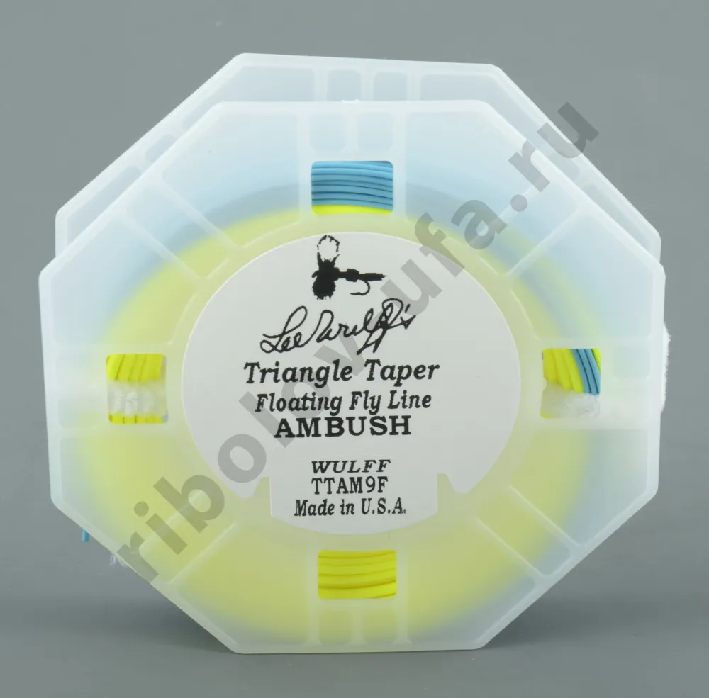 Шнур нахлыстовый Royal Wulff J-3 Triangle Taper Floating Ambush Lime Green/Blue TTAM5F
