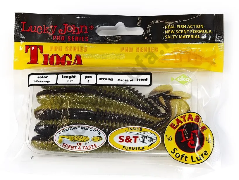Силиконовая приманка Lucky John Pro Series Tioga 3.9in 9.9см /T36 (5 шт/уп)