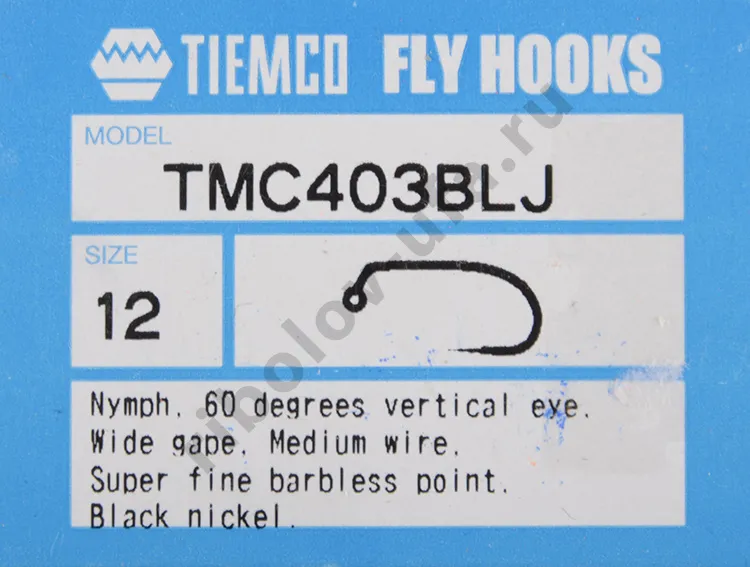 Крючки Tiemco TMC403BLJ #12 (100 шт)