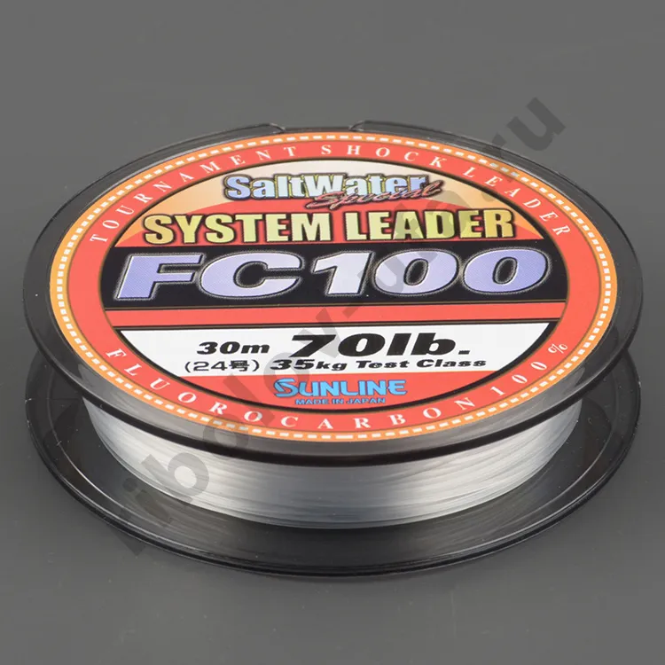 Леска флюорокарбон Sunline System Leader FC100 HG Clear 30 м, 0.780 мм 65lb 32,5кг