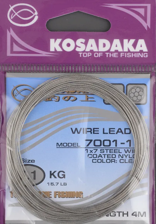Поводковый материал Kosadaka 1x7, 4 м, 12.5 кг