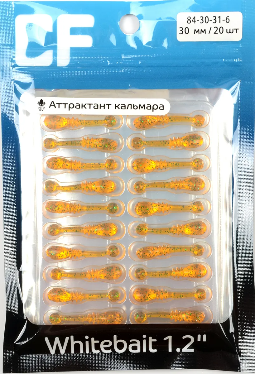 Силиконовая приманка Crazy Fish Whitebait 1,2in 30мм цв.31 (кальмар)