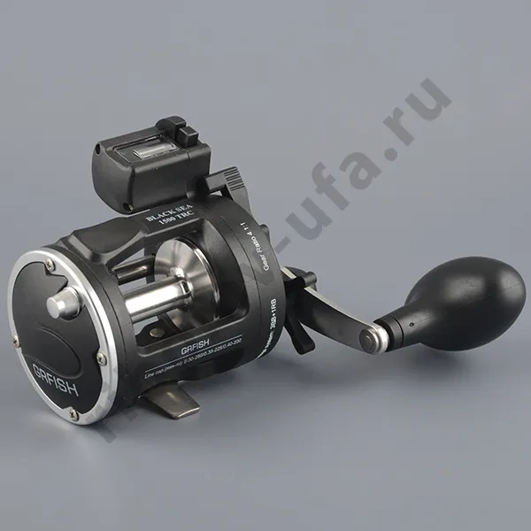 Катушка мульт. Grfish Black Sea 1500TRC (3+1RB, для троллинга, 0.35-260м, 3.8:1,счетчик метры)