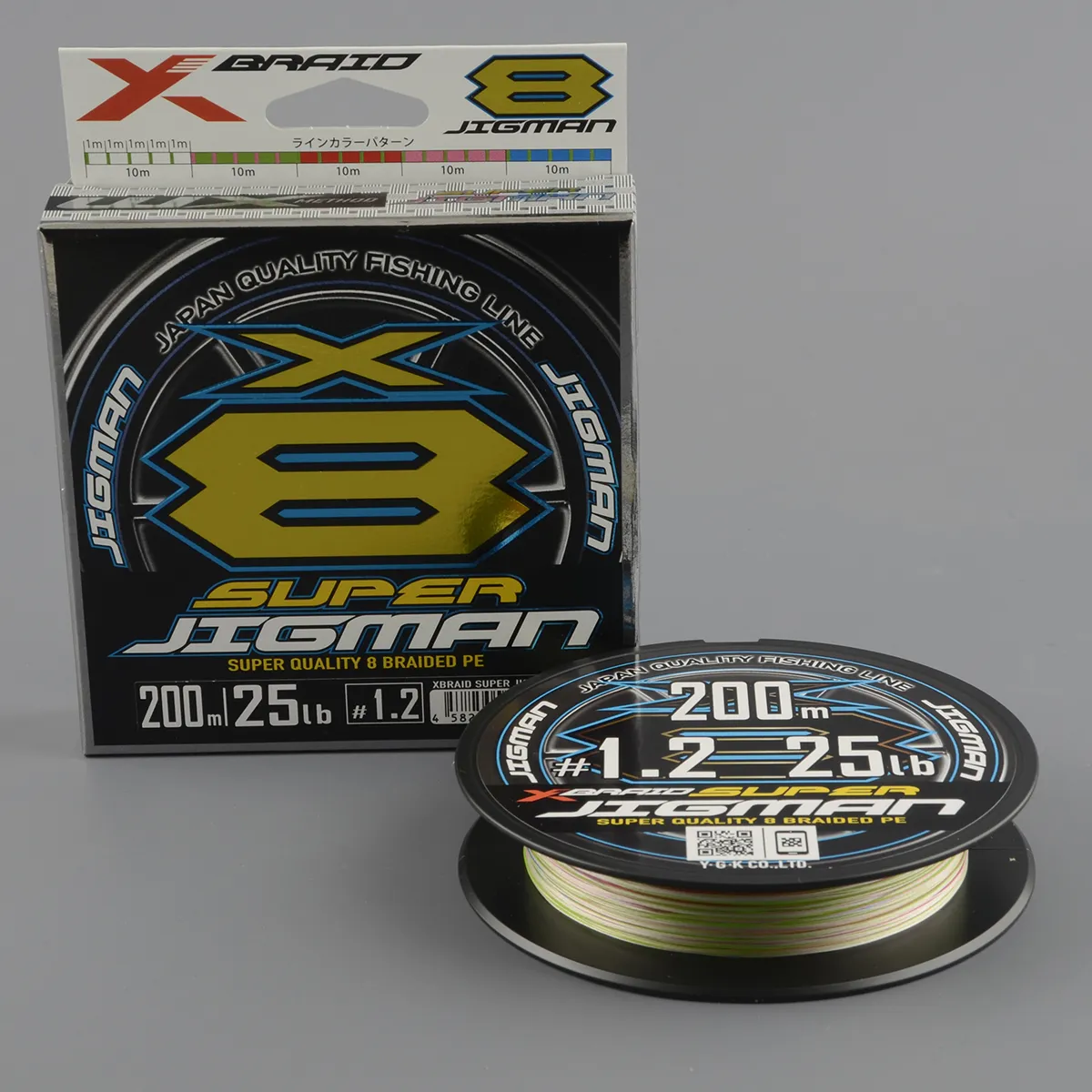 Шнур плетёный Ygk X-Braid Super Jigman X8 200m  #1.2/25 lb multicolor