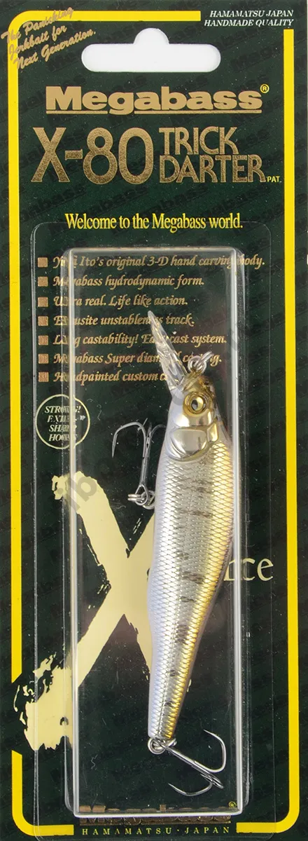 Воблер Megabass X-80 Trick Darter 10.5гр, 1.5м (wagin hasu II)