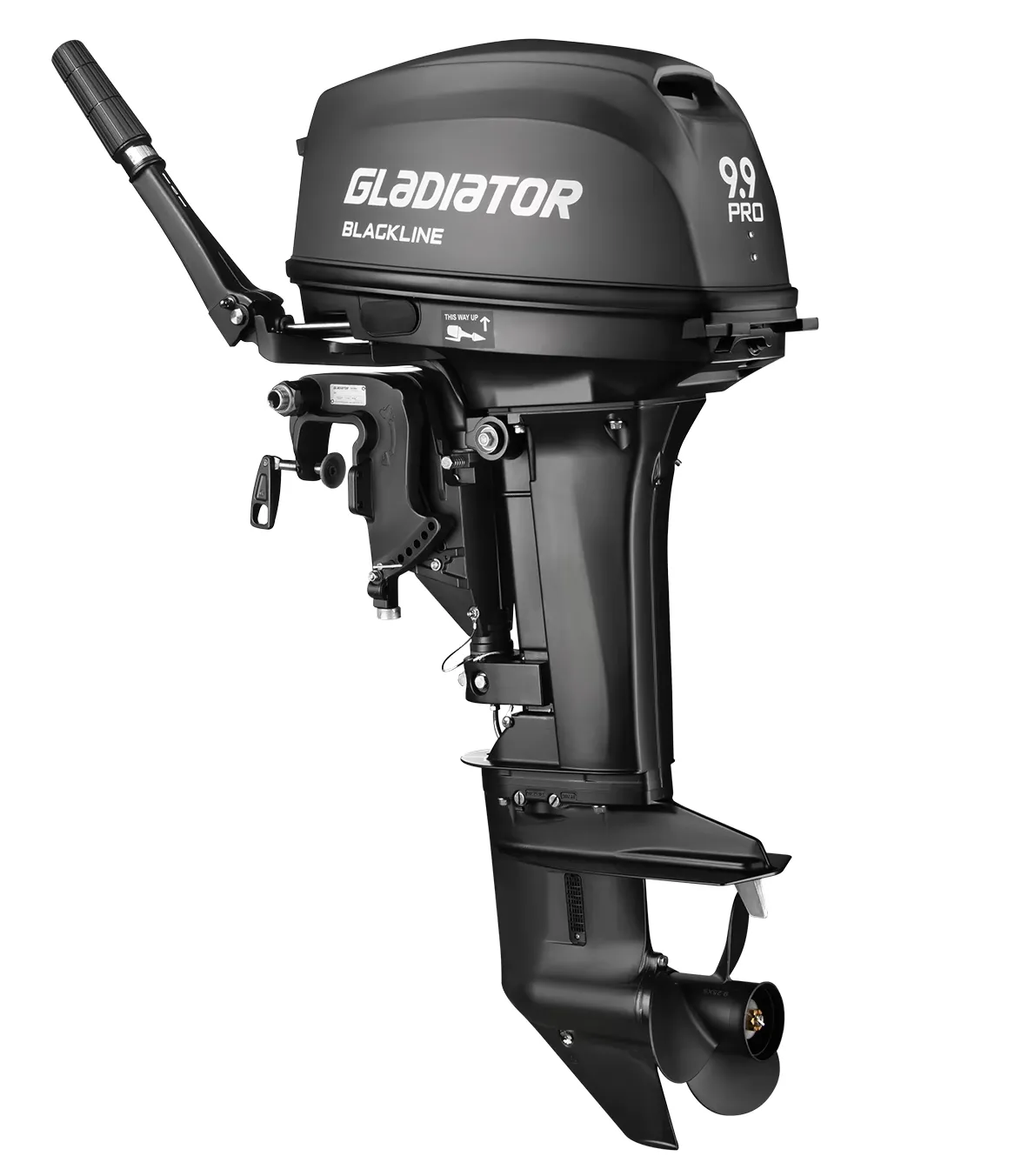 Лодочный мотор 2-х тактный Gladiator G9.9PRO FHS BlackLine