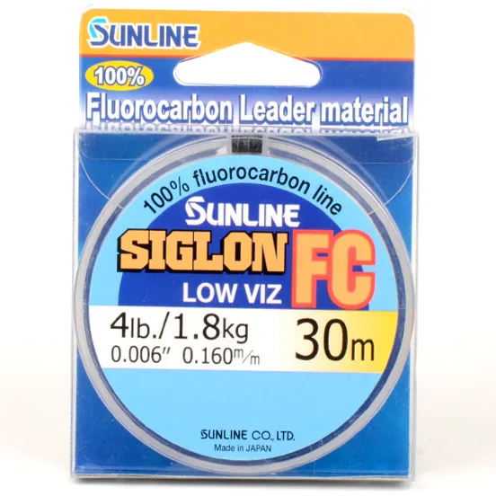 Леска флюорокарбон Sunline FC Siglon, Clear, 30 м, 0.180 мм, 2,2кг #1.0