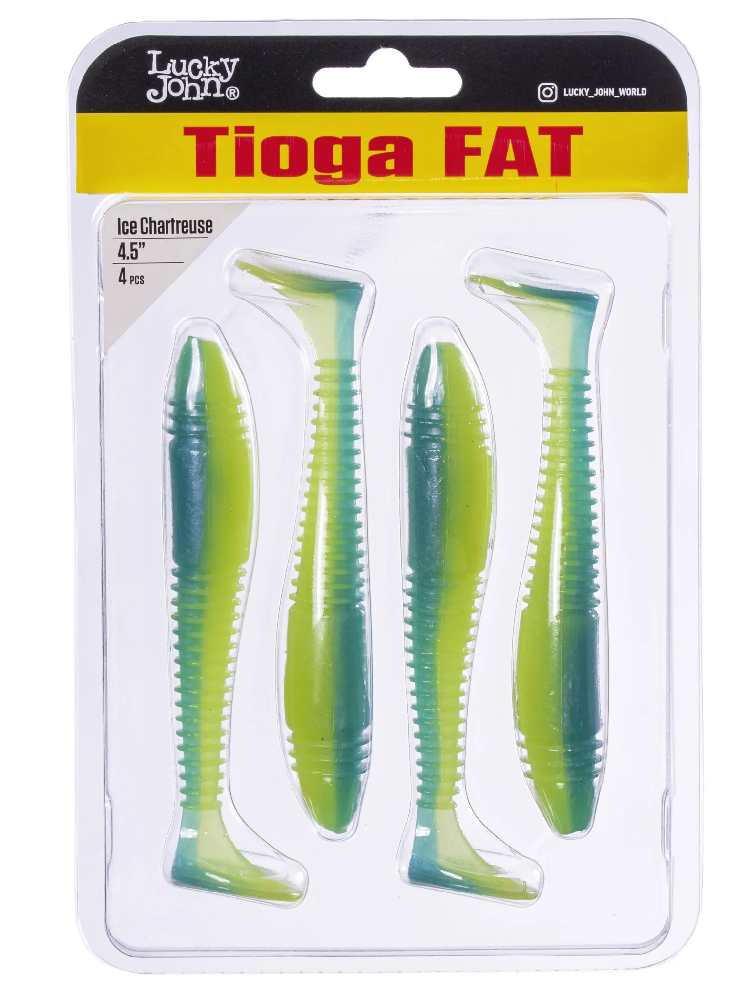 Силиконовая приманка Lucky John Pro Series Tioga Fat 4.5in 11.4см /T57 (4 шт/уп)