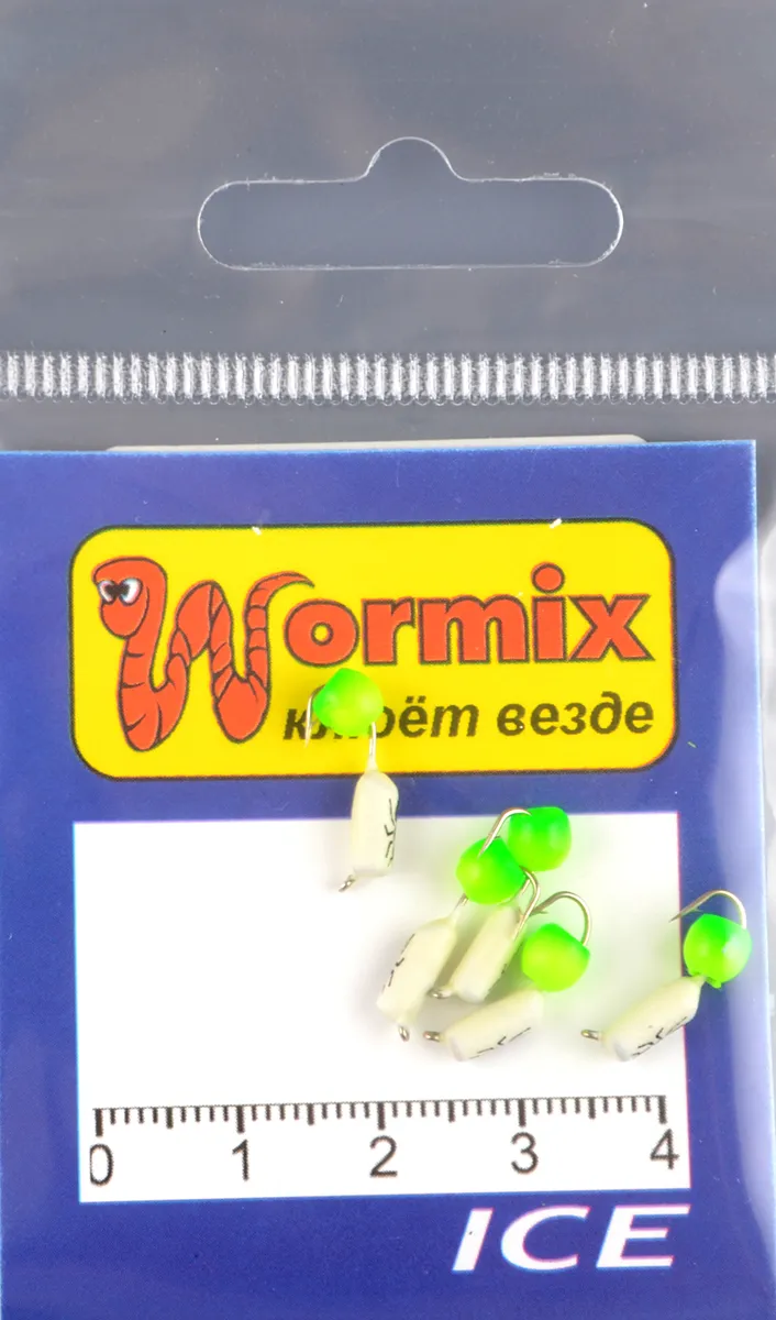 Мормышка Wormix материал WCP 22 Столбик фосфор d.2,5мм 0,5гр 