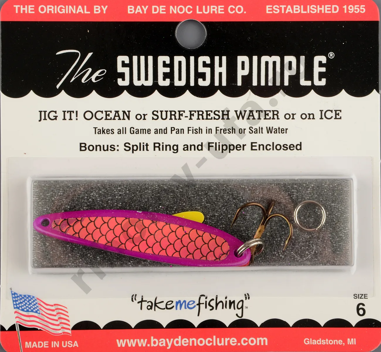 Блесна Swedish Pimple  №6 Violet Scale