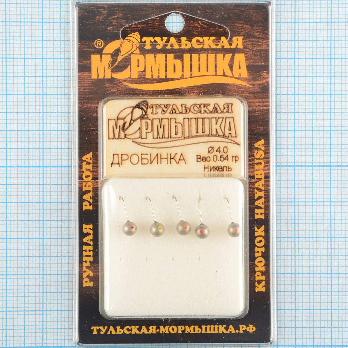 Мормышка вольфрам.Тульская Дробинка с кембриком 4,0мм никель