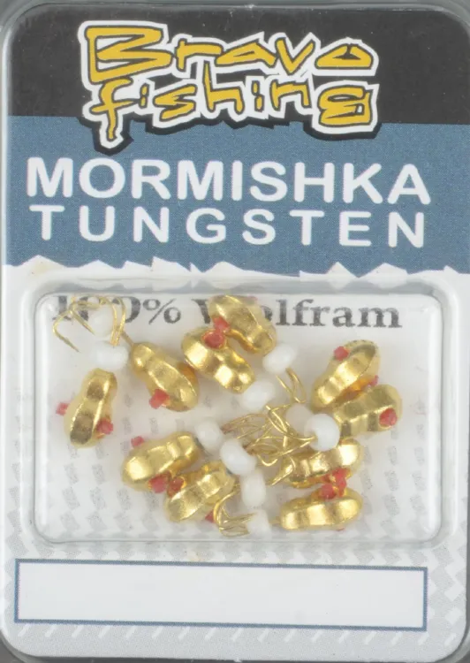 Мормышка вольфрам Bravo Fishing Муравей граненый/Коза с кембриком 4.0 мм 0.93 гр Go