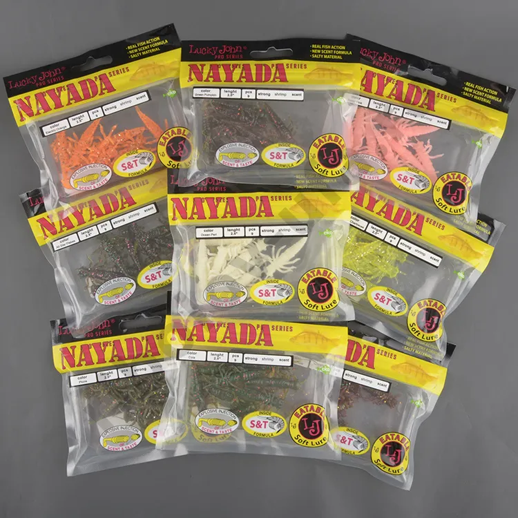 Силиконовая приманка Lucky John Pro Series Nayada 2.5in 5.1см /PA03 (9шт/уп)