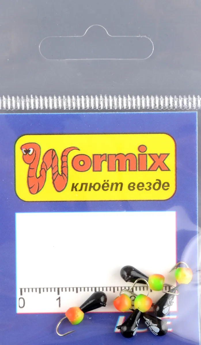 Мормышка Wormix материал WCP 88 Капля черная d.4 0,75гр 