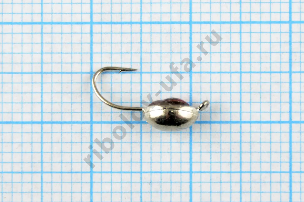 Мормышка вольфрам Bravo Fishing Плавунец с ушком, с 3D глазком 3.0 мм 0.50 гр Sil
