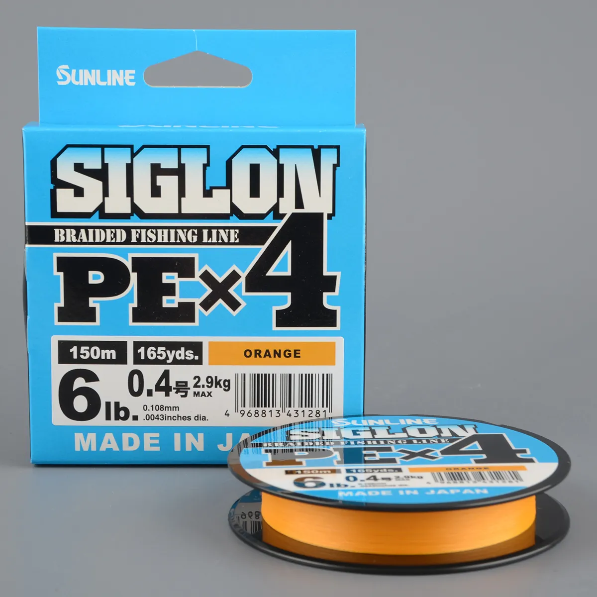 Шнур плетёный Sunline Siglon PEx4 150m Orange #0.4/ 6lb