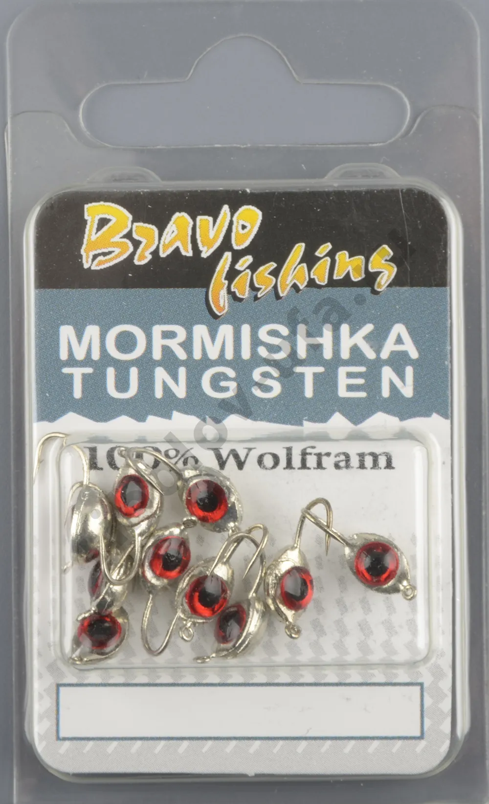 Мормышка вольфрам Bravo Fishing Плавунец с ушком, с 3D глазком 4.0 мм 0.90 гр Sil