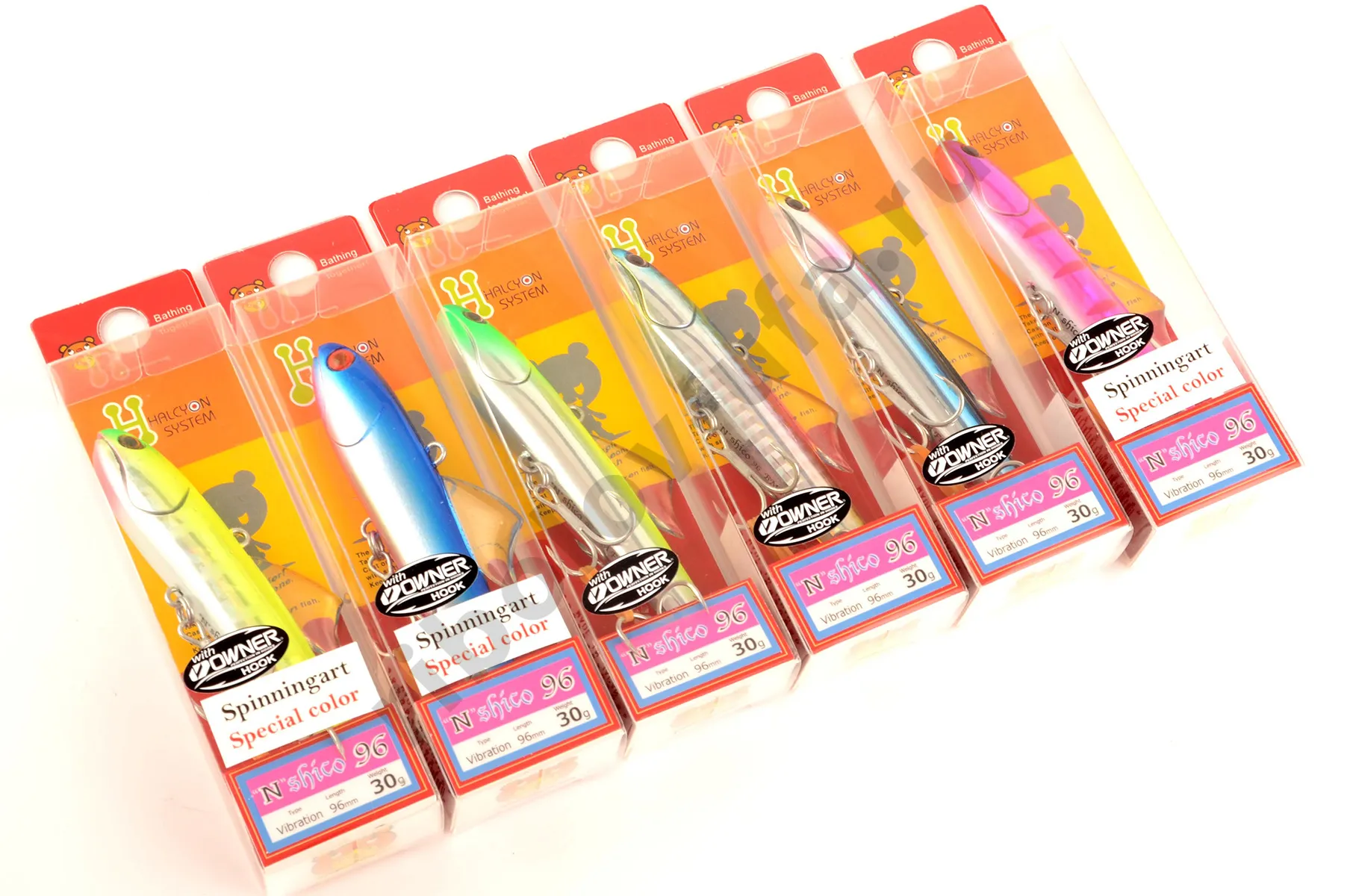 Виб Halcyon System "N" Shico 96mm 30gr BM Fin #04 H-C Rainbow