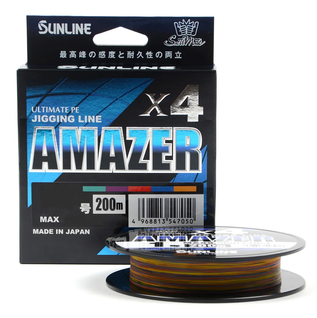 Шнур плетёный Sunline Amazer PEx4 200м, #0.8 8,2кг 