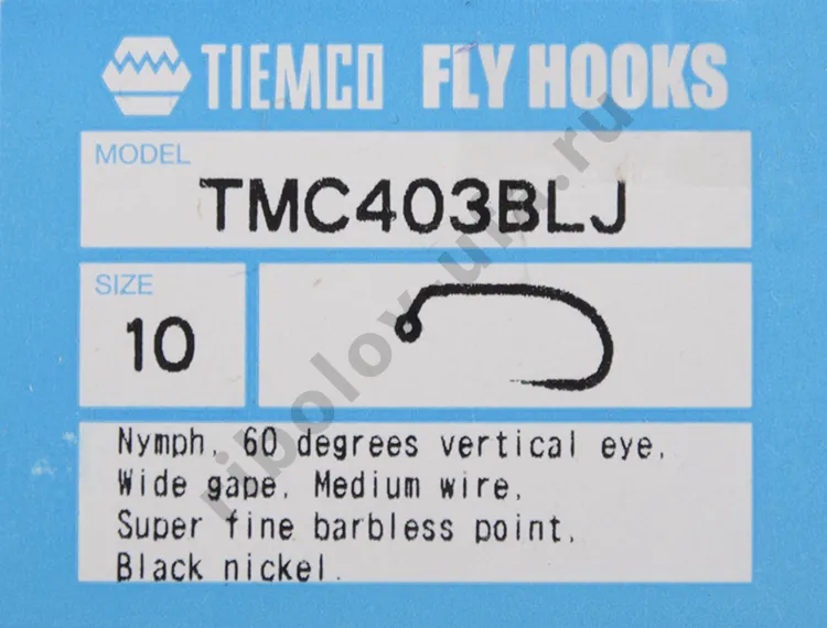 Крючки Tiemco TMC403BLJ #10 (100 шт)