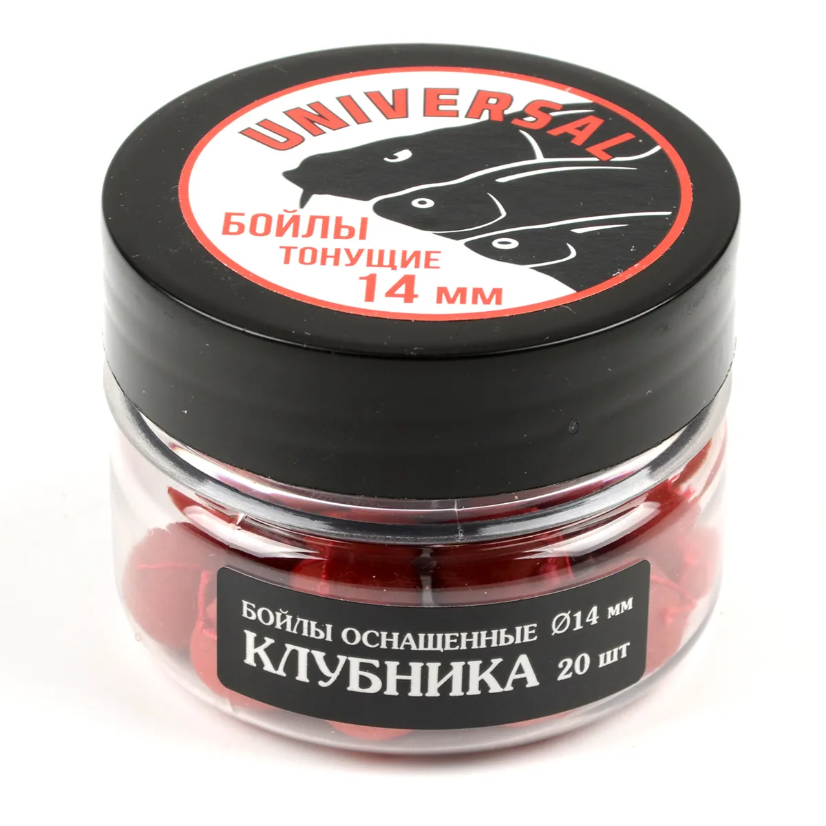 Бойлы Universal оснащ. d.14 тонущие клубника