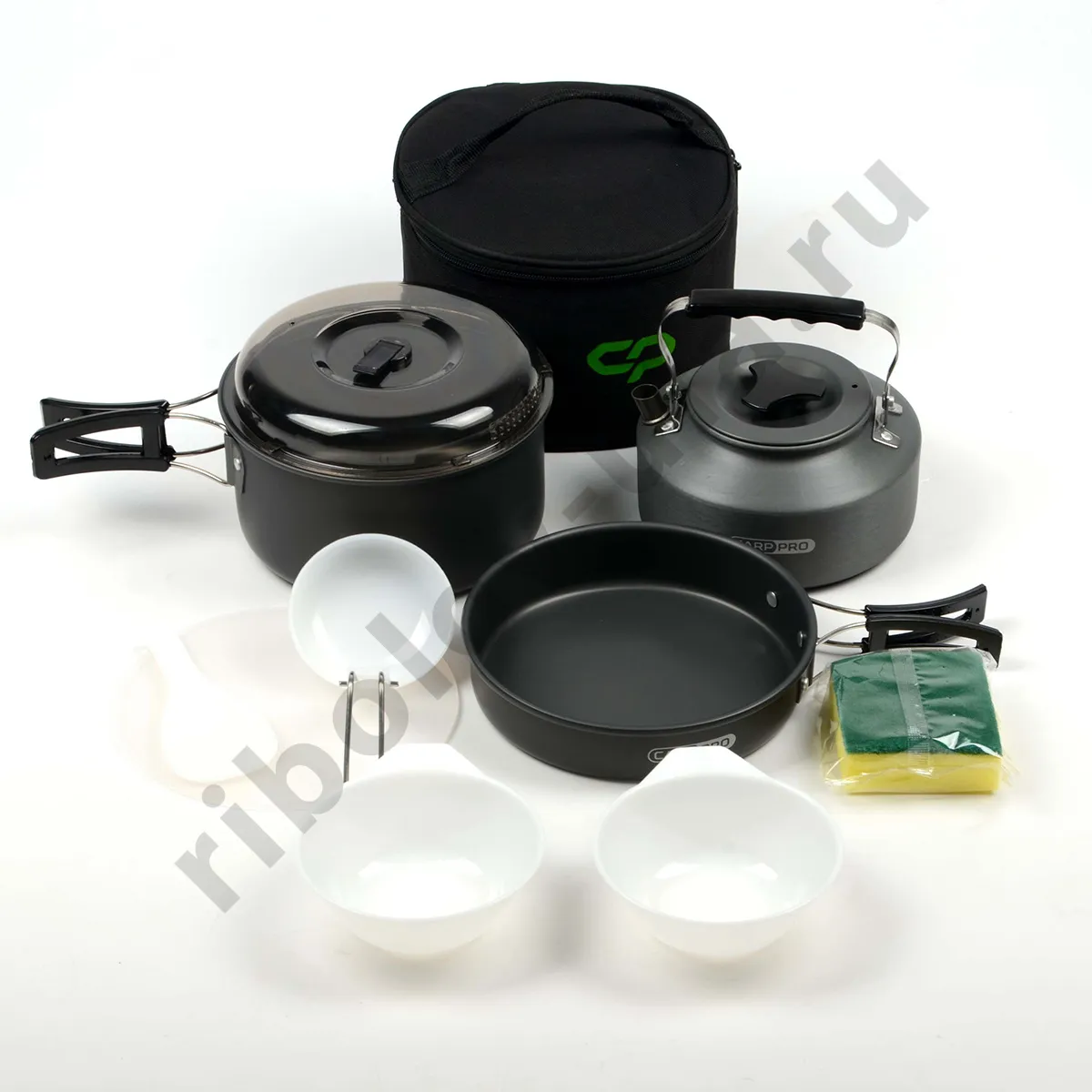 Набор посуды Carp Pro Camping Cookware Set в чехле из анодированной стали