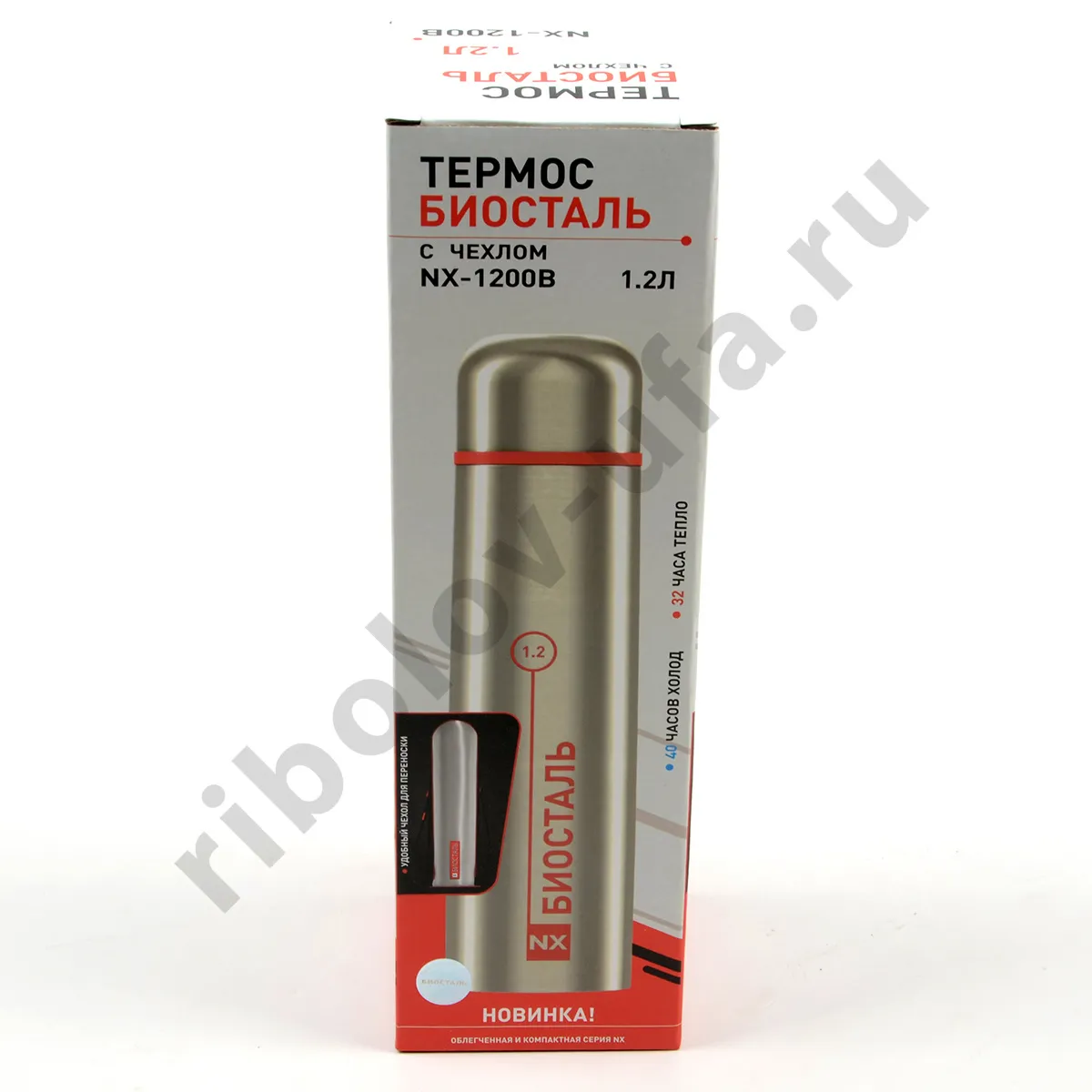 Термос Biostal узк. горло с чехлом 1.2л (NX-1200B)