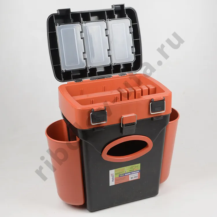 Ящик зимний Helios Fish Box 10л. оранжевый