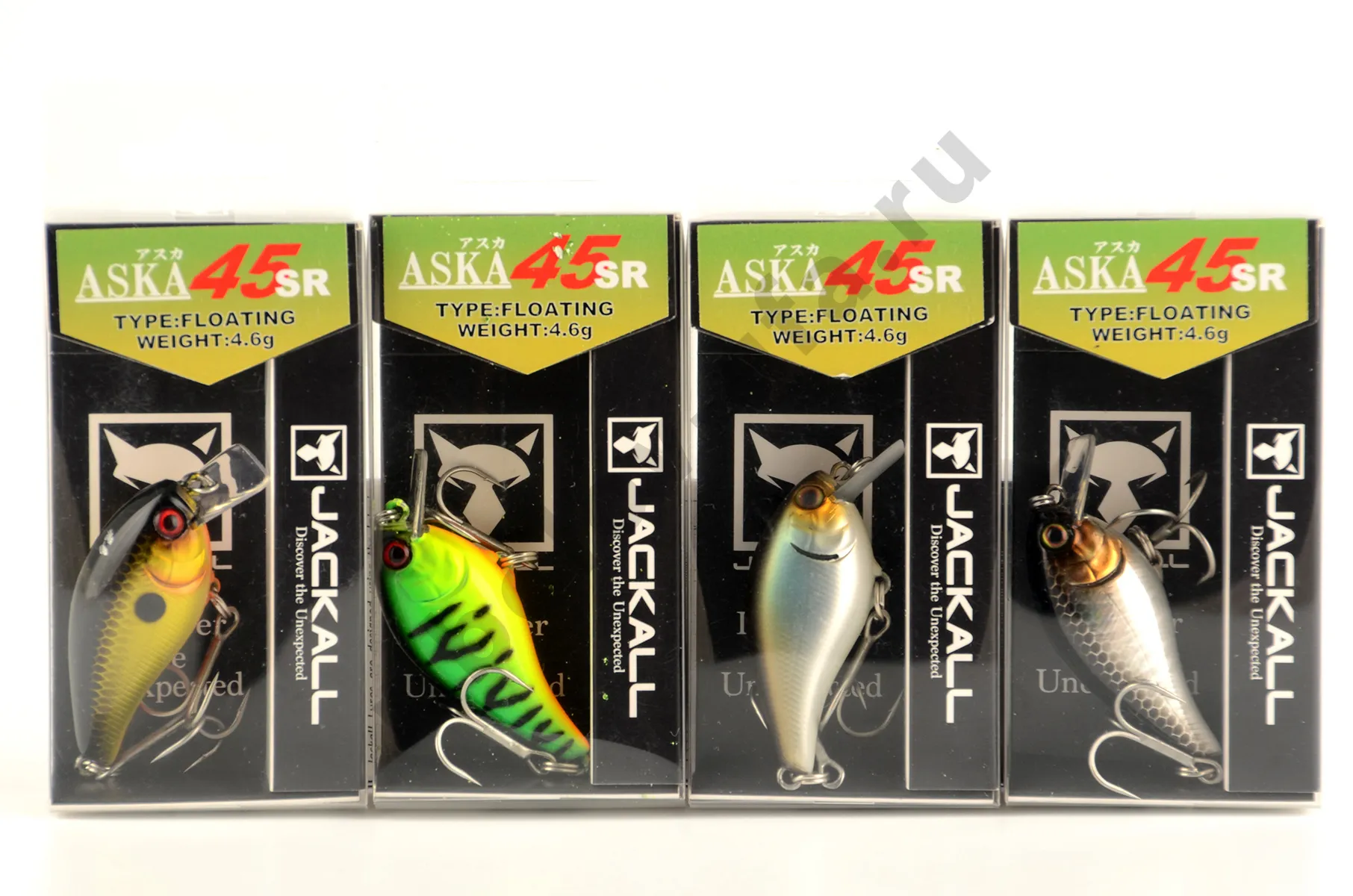 Воблер Jackall Aska дл. 4.5 мм, гл. 1.0-1.5 м, 4.6 гр., floating, цв. gold&black