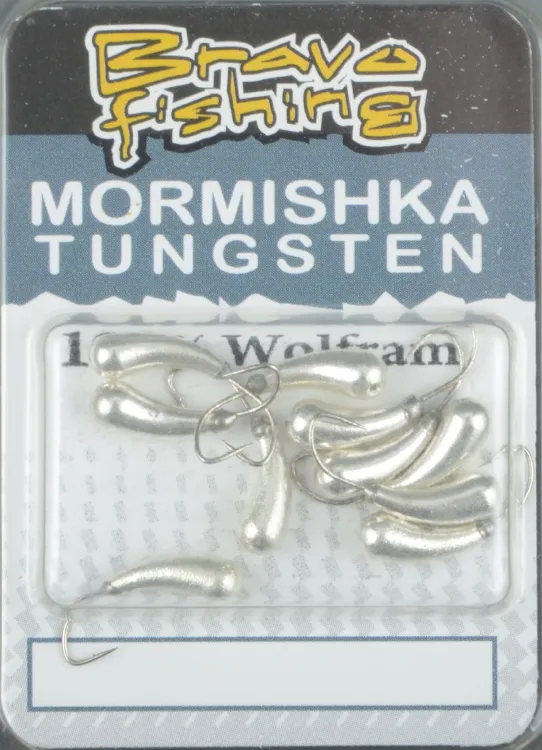 Мормышка вольфрам Bravo Fishing Уралка с отверст. диам. 4.0 мм 0.98 гр. Sil