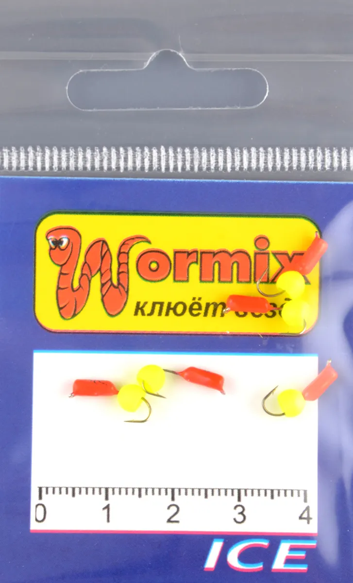 Мормышка Wormix материал WCP 6 Столбик красный d.2мм 0,26гр 
