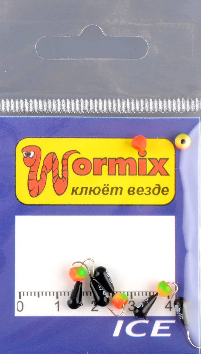 Мормышка Wormix материал WCP 87 Капля черная d.3,5 0,55гр 