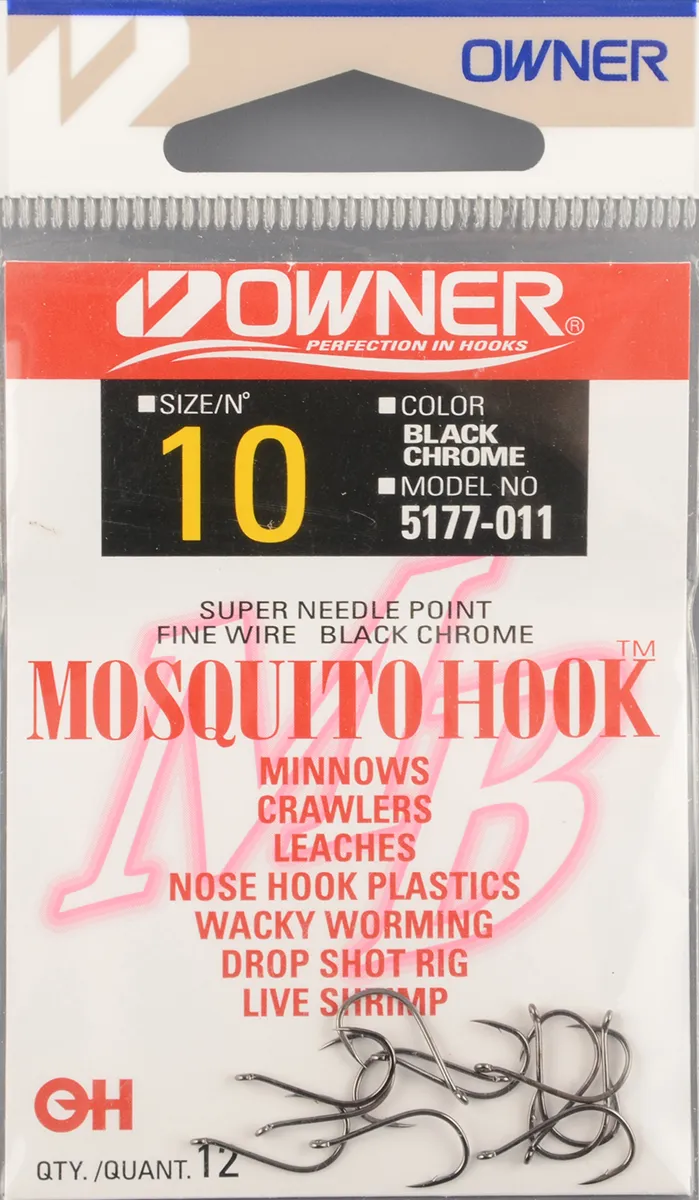 Одинарные крючки Owner Mosquito Hook BC №5177 №10