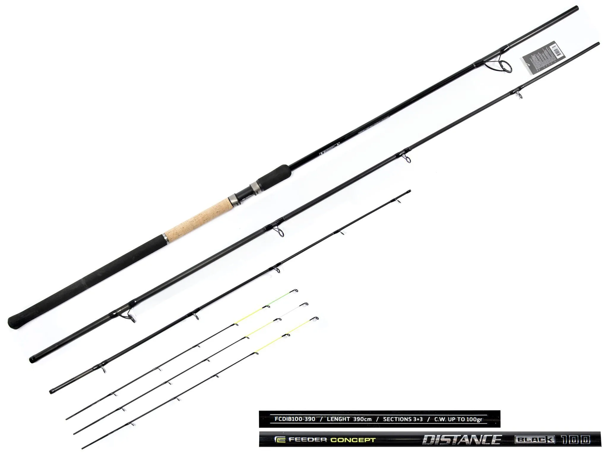 Удилище фидерное Feeder Concept Distance Black  3.90м, до 100гр
