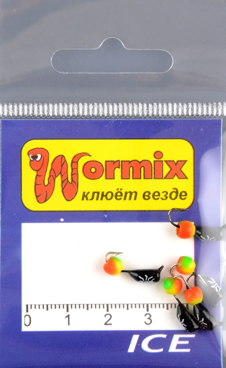 Мормышка Wormix материал WCP 18 Столбик черный d.3мм 0,63гр 