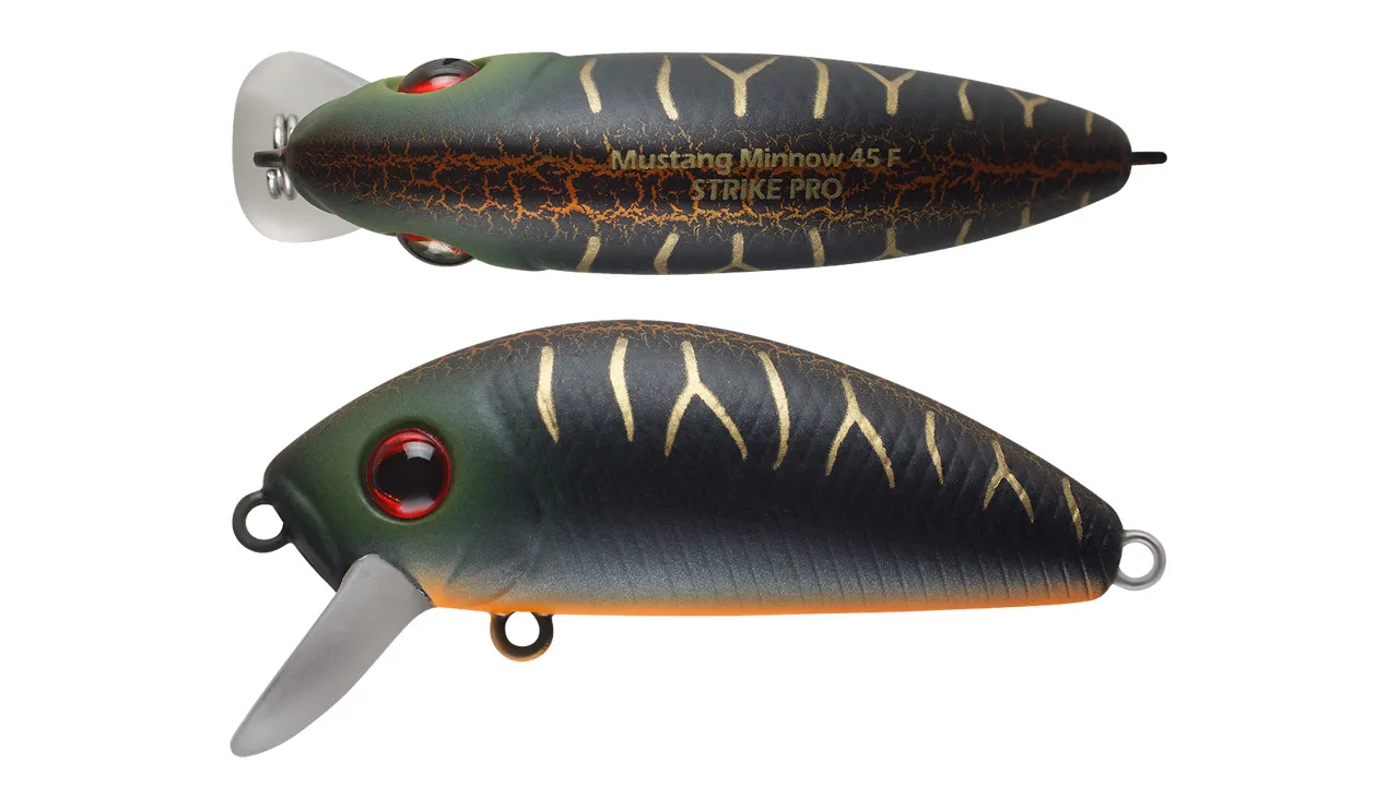 Воблер Strike Pro Mustang Minnow 45 плав.,4,5гр.(0.2-0.5м) кр.VMC  MG-002F#A208S
