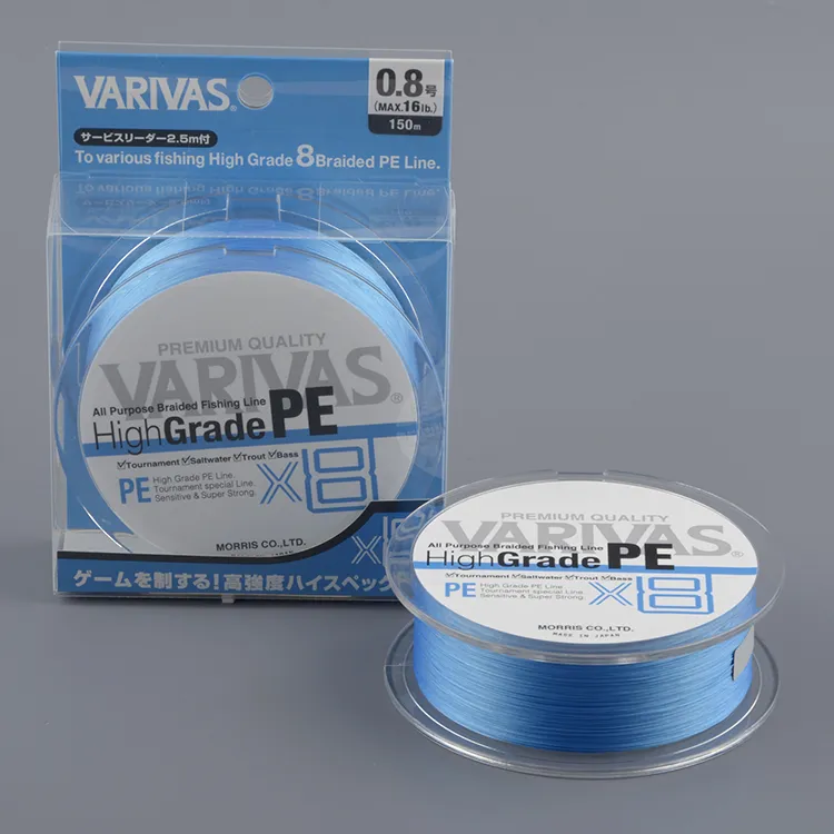 Шнур плетёный Varivas High Grade PE x8 150m Ocean Blue #1.5