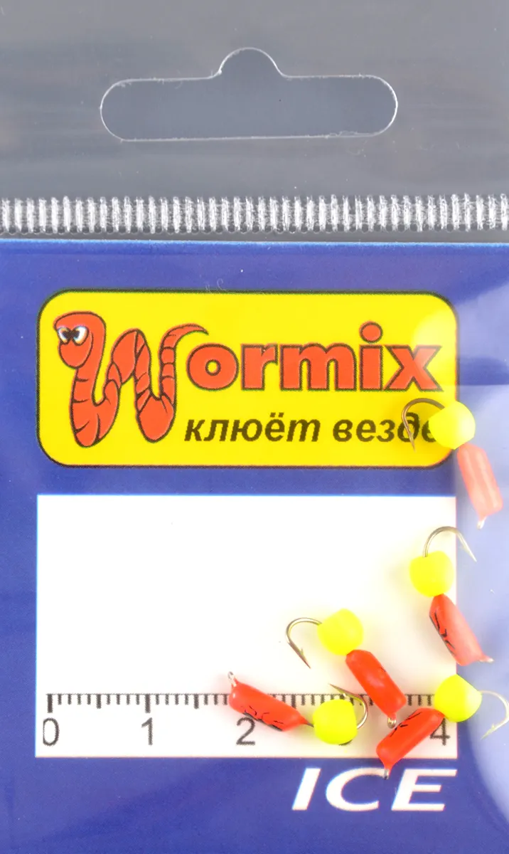 Мормышка Wormix материал WCP 7 Столбик красный d.2,5мм 0,5гр 
